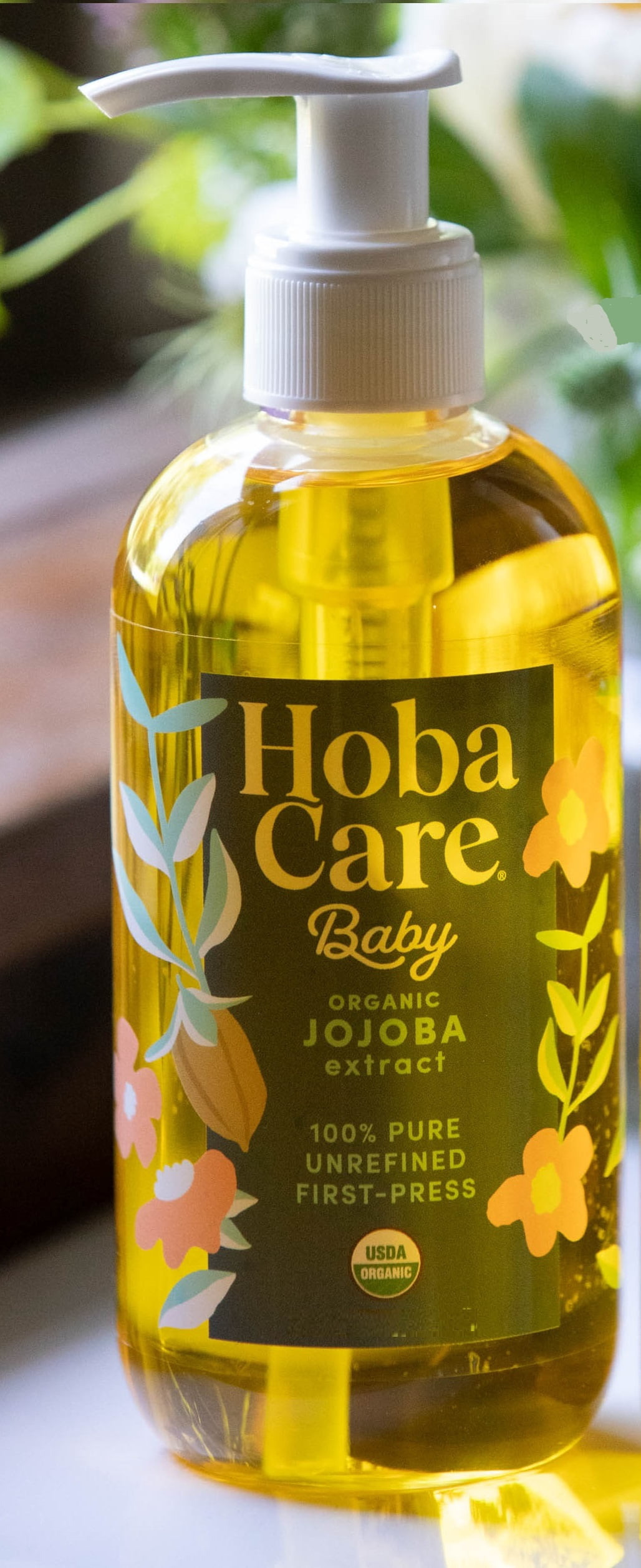 HobaCare Baby Organic Jojoba Oil , 8.45 oz. (250 mL) – Pure Jojoba for Face, Body, & Hair – Suitable for All Skin Types – 100% Pure Cold-Pressed Jojoba Oil