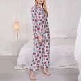 thumbnail image 3 of Honeii Strawberries print Women's Pajama Sets Long Sleeve Button Down Sleepwear Nightwear Soft Pjs Lounge Sets-XX-Large, 3 of 7