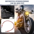 thumbnail image 2 of 65cm 25.59 "Longitud 10mm ID Motocicleta Línea de freno hidráulico Tubo de manguera de aceite 28 ° 0 ° Cable trenzado de acero inoxidable para ATV Motocross Sport Bikes Rojo, 2 of 9