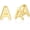 A-Gold Plated, variant on Initial Stud Earrings for Women, 14K Gold Plated Hypoallergenic Letter Earring, Trendy accessories Gifts for Her