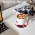 thumbnail image 6 of Valentine's Day Coasters Set of 2, Absorbent Coasters for Drinks, Red Plaid Truck Love Roses Leaves Pink Coaster for Desk Coffee Table Protection, Home Decor House Warming Gifts 4", 6 of 8