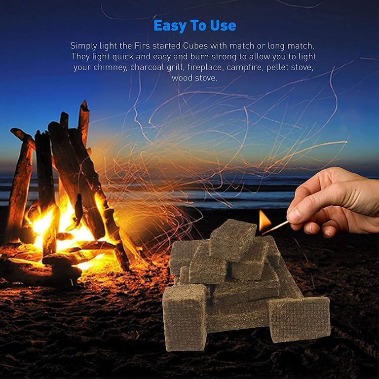 Eco Cubes – Fire Starter Squares – Great Lighter for Chimney, Charcoal  Grill, Fireplace, Campfire, Pellet Stove, Wood St - Walmart.com