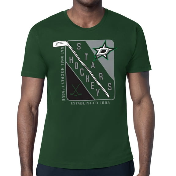 Men's Starter Green Dallas Stars  Shield Graphic T-Shirt