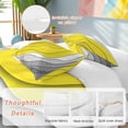 thumbnail image 2 of 3 Piece Yellow Grey Ombre Duvet Cover Set California King,Microfiber Comforter/Quilt Cover with Corner Ties and 2 Pillowcases,Modern Geometric Abstract Aesthetics Cream Bedding with Zipper Closure, 2 of 8