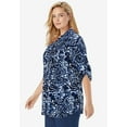 thumbnail image 3 of Woman Within Plus Size Rayon Pintucked Effortless Tunic Blouse, 3 of 3