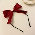 CENGZISHU Vintage Ceramic Bow Headbands Red Bowknot Headband For Women