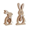 thumbnail image 2 of 2pcs Unique Easter Bunny And Eggs Decorations Wooden Tabletop Decorations For Festival Home Decor Making Your Easter Full Of Warmth And Festive Mood, 2 of 7