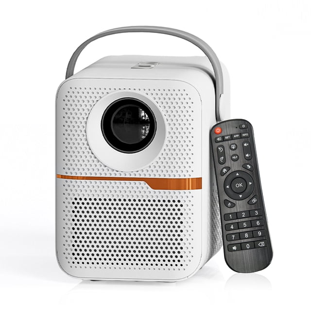 TFixol P10 4K Android 10 Projector with 200ANSI Lumens, 2G+16G Memory, Wi-Fi 2.4G & BT4.2, Keystone Correction, 30-150 Inch Projection, 2-3.6m Distance, USB/3.5mm Ports, Remote Included, 100-240V US
