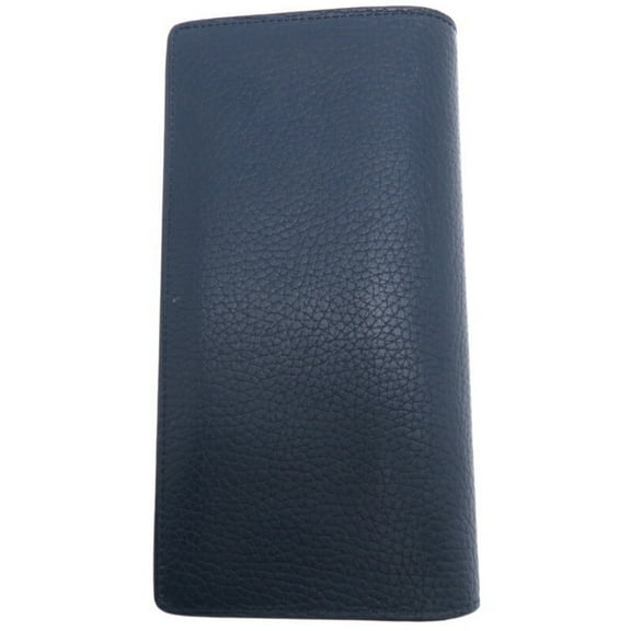 Pre-Owned Louis Vuitton Portefeuille Brazza Men's Long Wallet M58818 Taurillon Ocean (Fair)