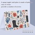 thumbnail image 4 of Dailycode Light Switch Plate Covers 2 Gang Wall Plate Plastics Outlet Covers for Kitchen Home Office Decor Cowboy Boots Cactus Flower, 4 of 8