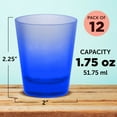 thumbnail image 5 of Shot Glasses with Frosted Glass 1.75 oz. Set of 12, Bulk Pack - Great for Weddings, Birthdays, Parties, Indoor & Outdoor Events - Blue, 5 of 5