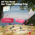 thumbnail image 2 of DaddyGoFish Kids Fishing Pole - Rod Reel Combo Tackle Box Starter Set - First Year Small Gear Kit for Boys Girls Toddler Youth Age Beginner Little Children (Essential Set, Pink, 4ft), 2 of 6