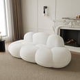 thumbnail image 5 of bokifol 63" Cloud Couch Sofa,Floor Chair Sherpa sofa Comfy Couches for Living Room,Modern Oversized 3-Seater for Bedroom Office,White, 5 of 10