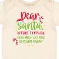 thumbnail image 4 of Inktastic Christmas Dear, Santa Before I Explain How Much Do You Know? Boys or Girls Baby Bodysuit, 4 of 5