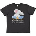 thumbnail image 3 of Inktastic My Great Aunt Loves me to the Moon and Back Elephant Family Youth T-Shirt, 3 of 5
