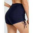 thumbnail image 2 of Womens High Waisted Swim Shorts Tie Bathing Suit Board Shorts Bottoms Swimming Tummy Control Swimsuit Liner, 2 of 5