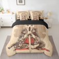 thumbnail image 2 of Manfei Japanese Ukiyoe 7-Piece Twin Bedding Sets,Cat Kitten Samurai Bedding Comforter Set,Cherry Blossom Sheet Sets For Girls Boys,Microfiber Bedroom Decor Reversible, 2 of 8