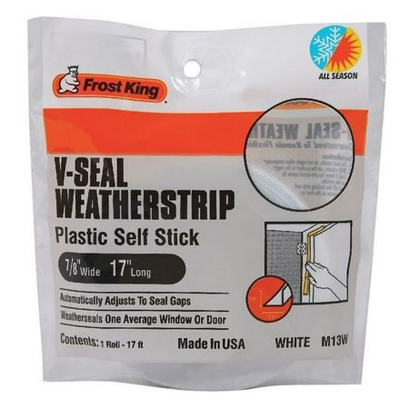 Frost King M13WH V-Seal Weather-Strip 7/8-Inch by 17-Feet White, 7/8" x 17'