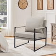 thumbnail image 4 of Sillón Individual FurnitureR Tapizado Gris, 4 of 6