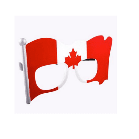 Party Costumes - Sun-Staches - Canadian Canada Flag Clear Lens