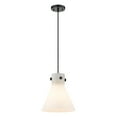 thumbnail image 3 of Innovations Lighting  Newton Cone - 1 Light 10" Cord Hung Pendant Matte White/Matte Black, 3 of 5