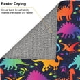 thumbnail image 6 of Xecao Colorful Dinosaur Print Dish Drying Mat for Kitchen Counter,Absorbent Coffee Bar Mat, Dish Drainer Rack Mats,Dining Room Decoration, 6 of 8