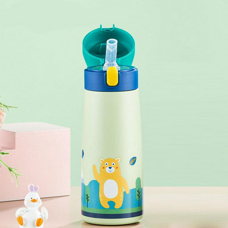 Tohuu Cute Insulated Water Bottle with Straw Kid Stainless Steel Water  Bottle with Straw Insulated Cups Portable Kids Cute Thermos with straw  Coffee Thermo cup Water Bottle Cups enhanced 