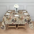 thumbnail image 3 of Beige Chicken Folk Pattern Square Tablecloth,Waterproof Square Table Cover,Wipeable Spillproof Washable Table Cover for Home Kitchen Party Decor 60"x60"(152x152cm), 3 of 6
