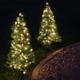 thumbnail image 5 of Red Sleigh Pathway Christmas Tree Light, Mini Outdoor Christmas Tree - Pathway Light Christmas Driveway Light Outdoor (One 3 Ft Tree, 100 Clear Incandescent Lights), 5 of 8