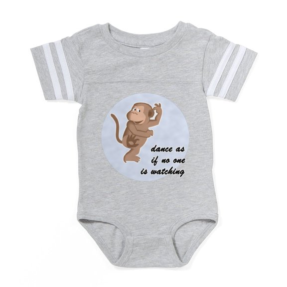 CafePress - Dancing Monkey - Cute Infant Baby Football Bodysuit