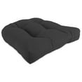 thumbnail image 5 of Jordan Manufacturing 19" x 19" Canvas Charcoal Solid Square Tufted Contoured Outdoor Wicker Seat Cushion (2 Pack), 5 of 9