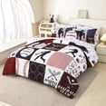 thumbnail image 3 of PERFEMET Red Twin Size Baseball Comforter Set 6Pcs Reversible Boy Sport Bedding Set Lighweight Athletic Ball Prints Bed in a Bag for All Season(Red,Twin), 3 of 10