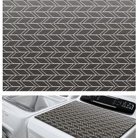 CZQ1 Pcs 26" x 18" Dryer Top Protector Mat, Washer and Dryer Topper, Non Slip Waterproof Machine Cover Dust Proof Quick Drying Topper Pad for Laundry and Kitchen (Classical)
