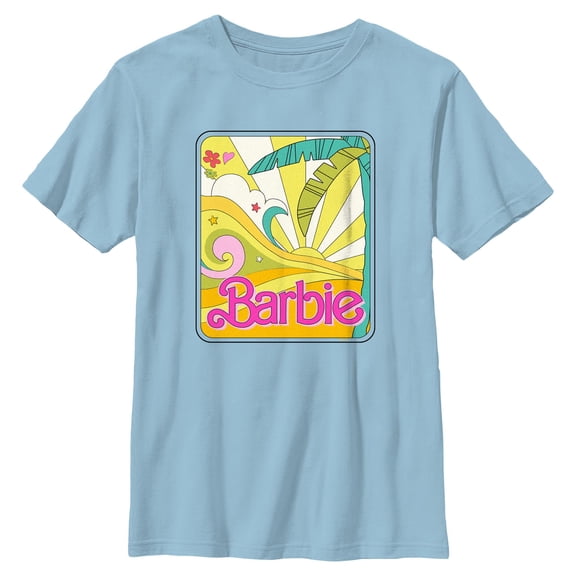 Boys Barbie Groovy Sunset Logo T Shirt