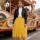 thumbnail image 4 of Faldas Largas para las Mujeres de Verano Estrella en Capas Torta Irregular Mitad de Longitud Malla Lentejuelas Falda, Fondo de la Primavera Casual, 4 of 6