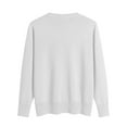 thumbnail image 5 of Cardigan Sweaters for Women Long Sleeve Open Front Button Down Outwear Casual Knit Comfy Soft Lightweight Cardigans White L, 5 of 5