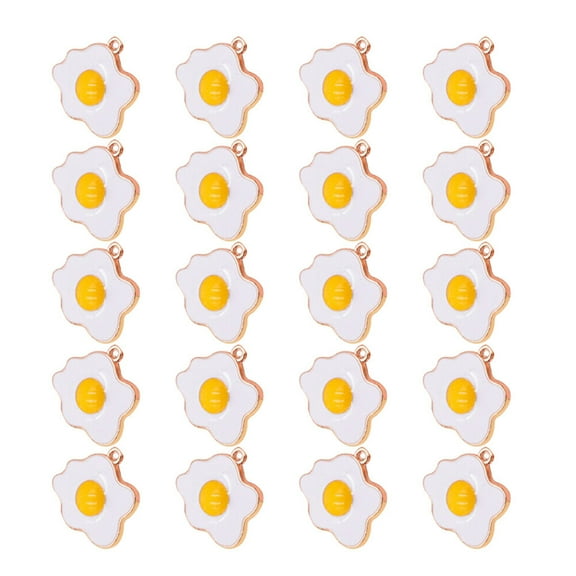 unbranded 20 Pcs Omelette Shape Pendants Mini Egg Charms DIY Keychain Man