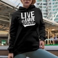 thumbnail image 2 of Live Love Dance Merch Gift Ideas for Dancers Black Hooded Sweatshirt or Hoodie, Large, 2 of 5