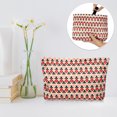 thumbnail image 6 of Unique Bargains Flower Pattern Cosmetic Bag Zipper Floral Makeup Bag Women's Corduroy Makeup Bag Red, 6 of 6