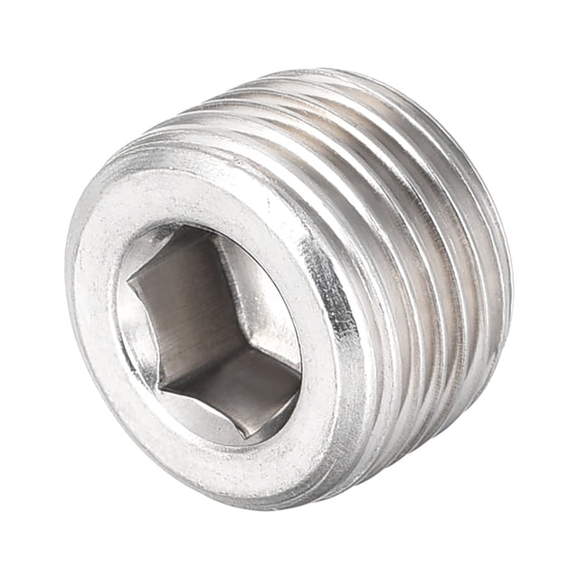 Enchufe hexagonal avellanado - Conector de tubo de acero inoxidable 1/2NPT con rosca macho