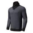 thumbnail image 4 of Gibobby Suéter para hombre Suéter de lana merina con cuello alto para hombre, ropa de otoño e invierno, suéter de cachemira grueso y cálido(Gris oscuro,G), 4 of 5