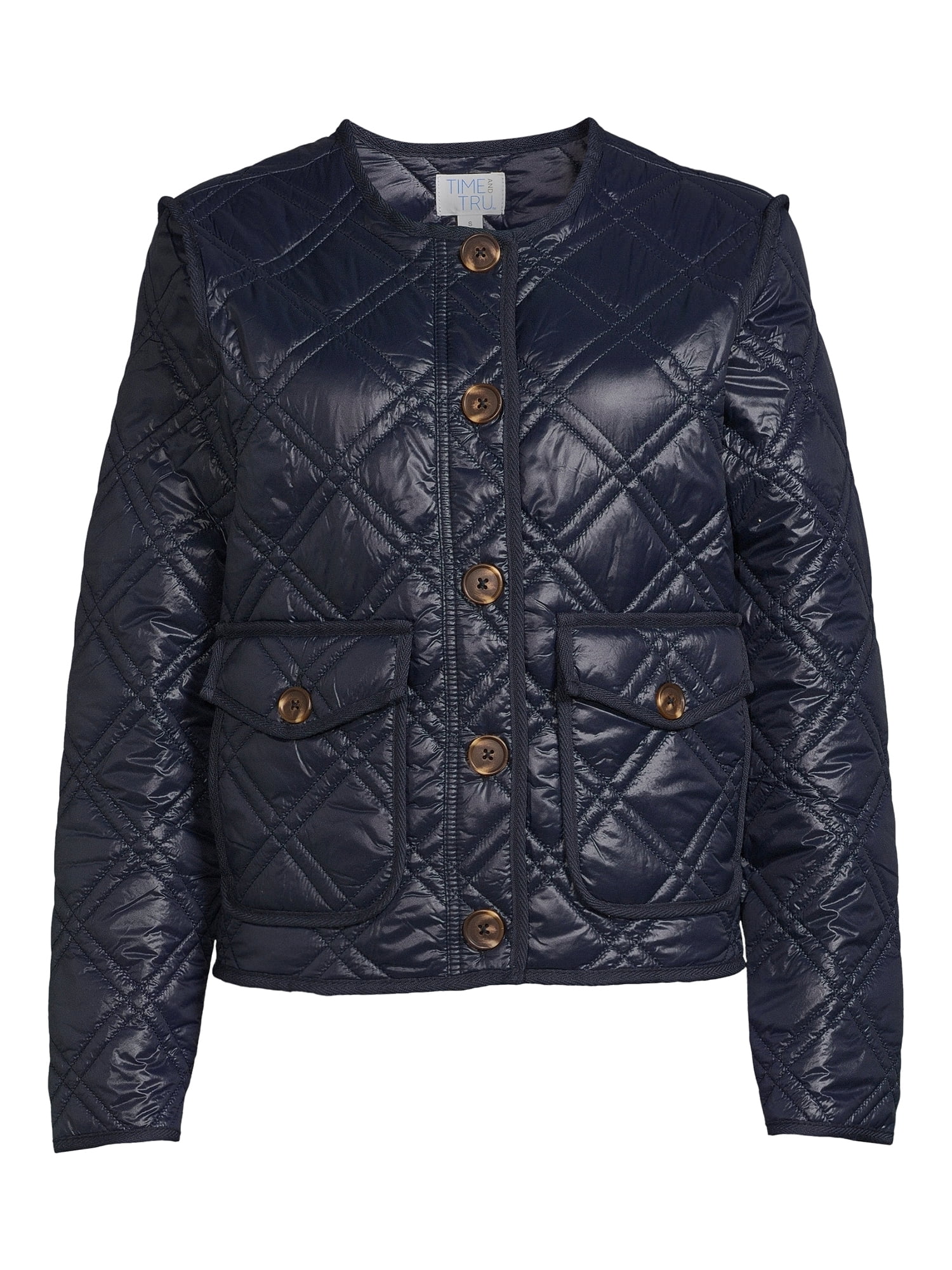 Time and Tru Women's Quilted Jacket, Sizes XS-XXXL