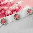 thumbnail image 4 of Manfei Pink Christmas Tree Blackout Curtains Set of 2 (52x84 Each) for Kids Girls, Happy New Year Window Curtains, Merry Xmas Curtains and Drapes, Luxury Bedroom Decor, 4 of 6