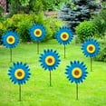 thumbnail image 5 of XYAIYT Sunflower Windmill for Outdoor Garden Decoration Fall Decorations Holiday Decorations Long Lasting Plastic Craft Enhancing Skills Colorful Sculpture Complements Parties and Events Blue, 5 of 8