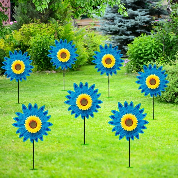 Taotanxi 36CM Sunflower Lawn Pinwheels Wind Spinners Large Windmill Pinwheel for Garden,Yard, Party Outdoor Decor (Sunflower Pinwheels)