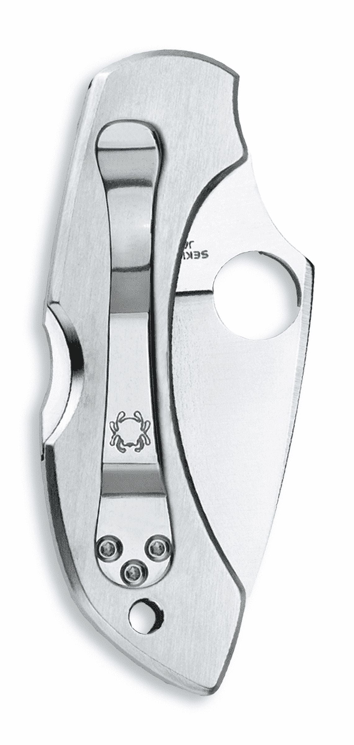 Spyderco Dragonfly Folding Knife 2-5/16" VG10 Satin Plain Blade, Stainless Steel Handles, Lockback - C28P
