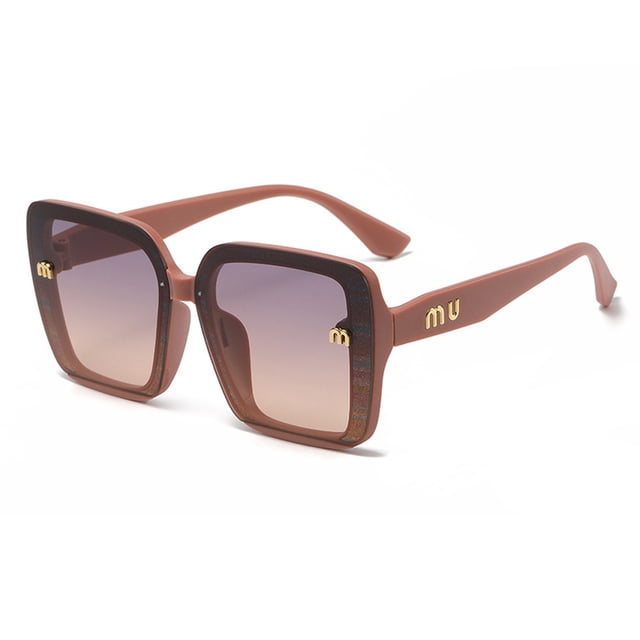 Gafas de sol cuadradas con polvo de purpurina, gafas anti-ultravioleta personalizadas, fabricadas en PC