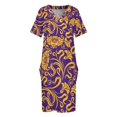 thumbnail image 3 of Baton Rouge-vestido de noche holgado con bolsillo prenda de lujo con flores invertidas para graduación, 3 of 6