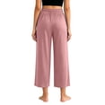 thumbnail image 6 of Bovxnpu Womens Pajama Pants Sleep Loungewear Bottoms Loungewear Pants Summer Cotton Wide Leg Loose Draped Sleepwear, 6 of 9