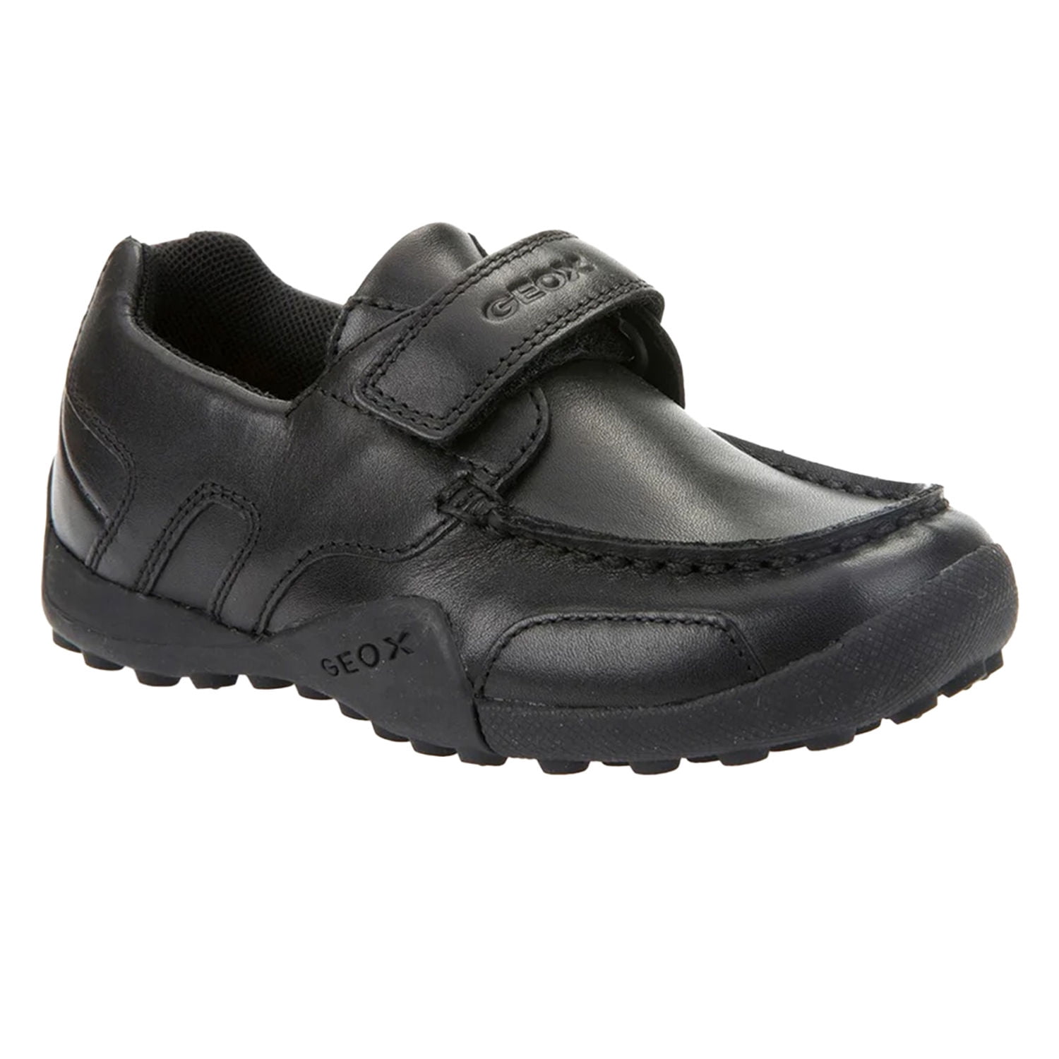 Geox Boys J W.snake B Moccasins, Black, 1 UK